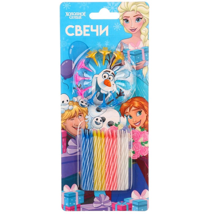

Набор свечей для торта, Холодное сердце,24 шт., Разноцветный