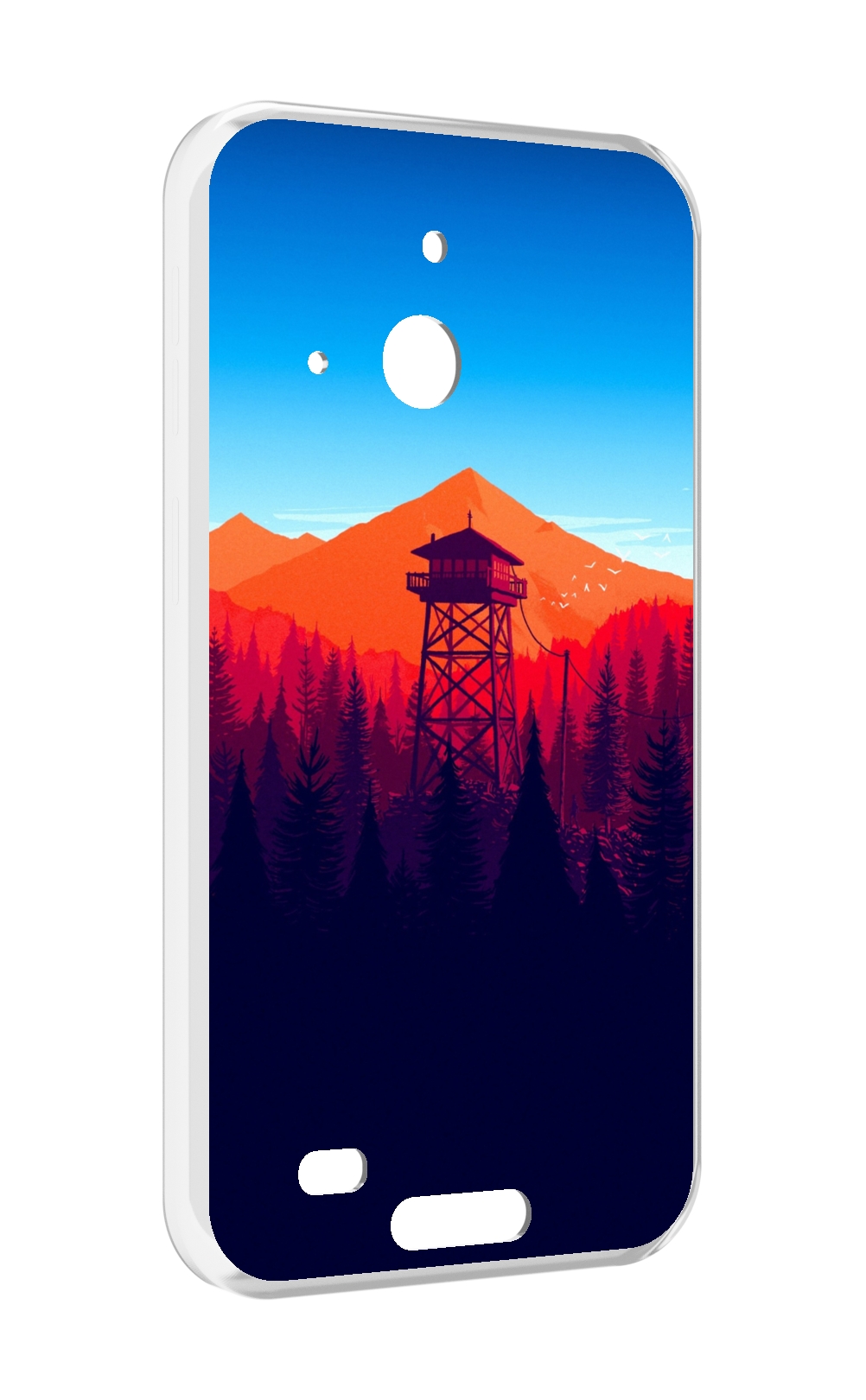 

Чехол MyPads лес с оранжевыми горами для Oukitel WP20 / WP20 Pro, Прозрачный, Tocco