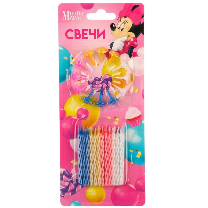 

Набор свечей для торта, Минни Маус,24шт., Разноцветный