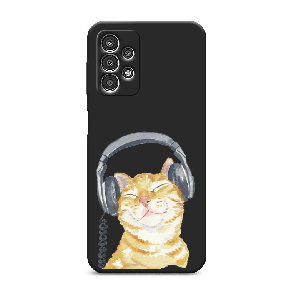 

Матовый силиконовый чехол "Кот меломан" на Samsung Galaxy A13, Кот меломан