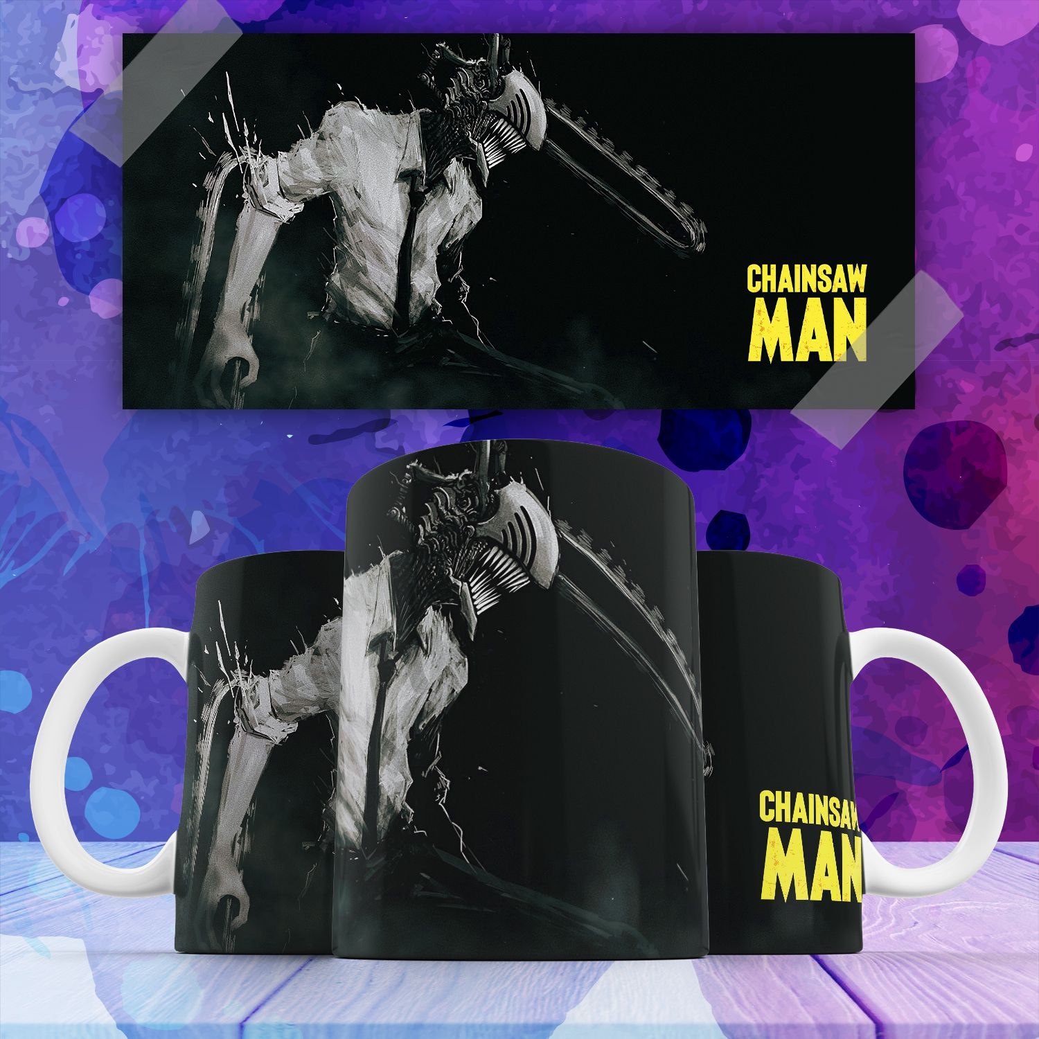 

Кружка аниме человек-бензопила макима chainsaw man аниме манга 330 мл