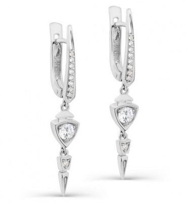 

Серьги из серебра с фианитом Kabarovsky 12-280-7900, 12-280-7900