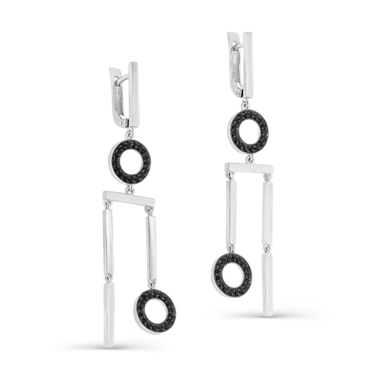 

Серьги из серебра с фианитом Kabarovsky 12-274-41089, 12-274-41089