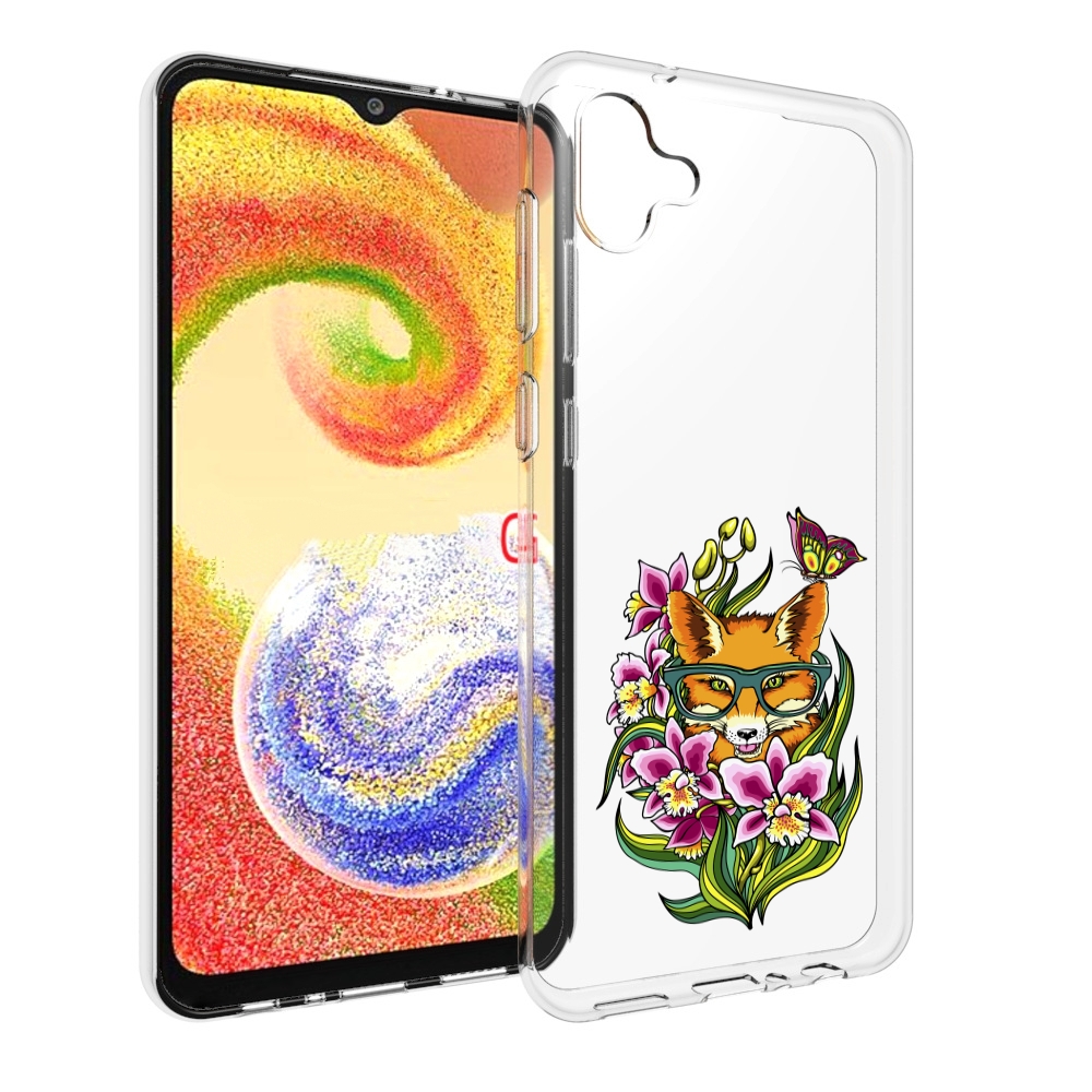 Чехол MyPads Лиса в цветах для Samsung Galaxy A04