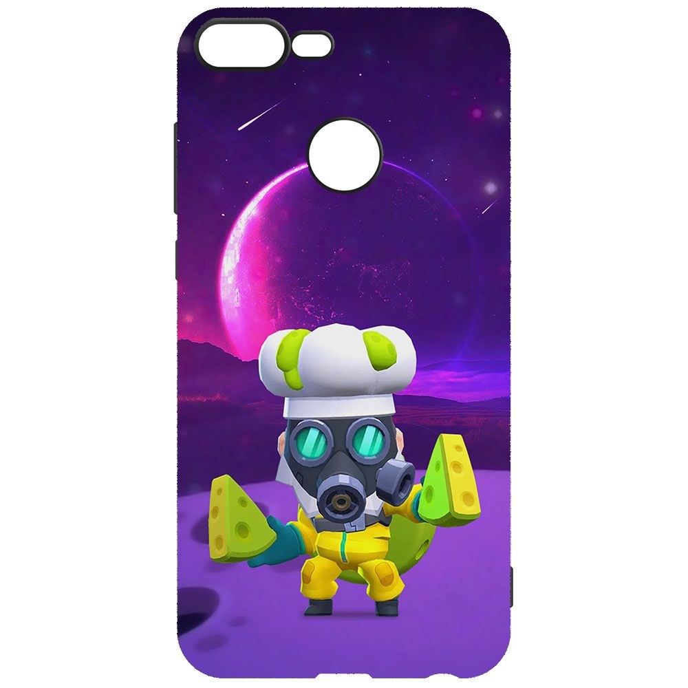 

Чехол-накладка Krutoff Софт Кейс Brawl Stars - Майк с плесенью для Honor 9 Lite черный
