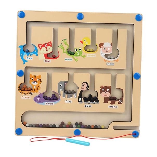 Развивающая игрушка-лабиринт YOULOOK магнитный сортер для детей 3 в 1 магнитный лабиринт цифры в коробке 2 палочки с магнитами разно ные шарики viga 50180