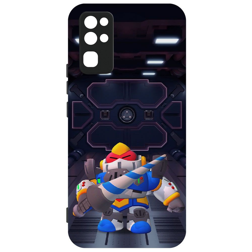 Чехол-накладка Krutoff Софт Кейс Brawl Stars - Паладин Вольт-Меха для Honor 30 черный