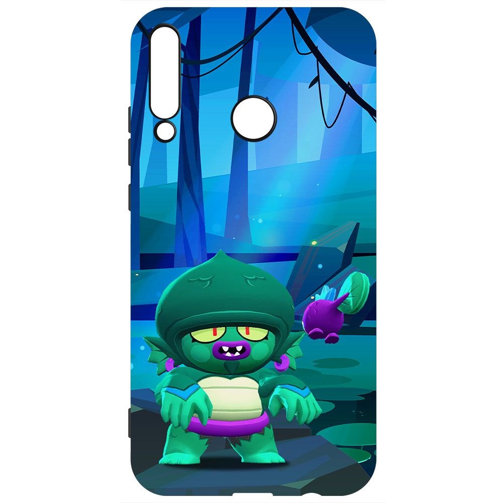

Чехол-накладка Krutoff Софт Кейс Brawl Stars - Болотный Джин для Huawei P40 Lite E черный