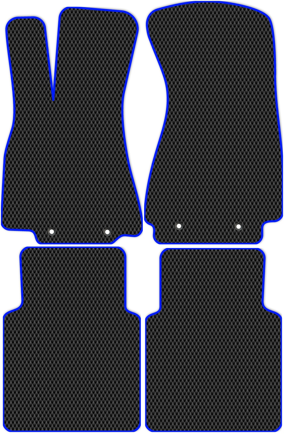 

Коврики ЭВА в салон для Jaguar XJ 8 (X350) 2003 - 2009, 4 шт. черный, синий кант, 6009-S4YL-H