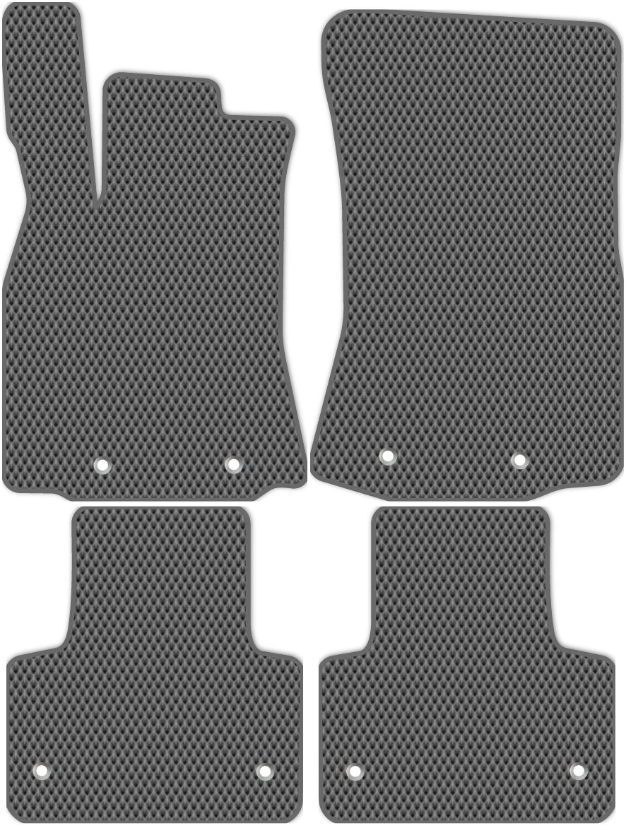 

Коврики ЭВА в салон для Jaguar XJ 9 (X351) 2010 - 2021, 4 шт. серый, темно-серый кант, 6005-S4YL-H