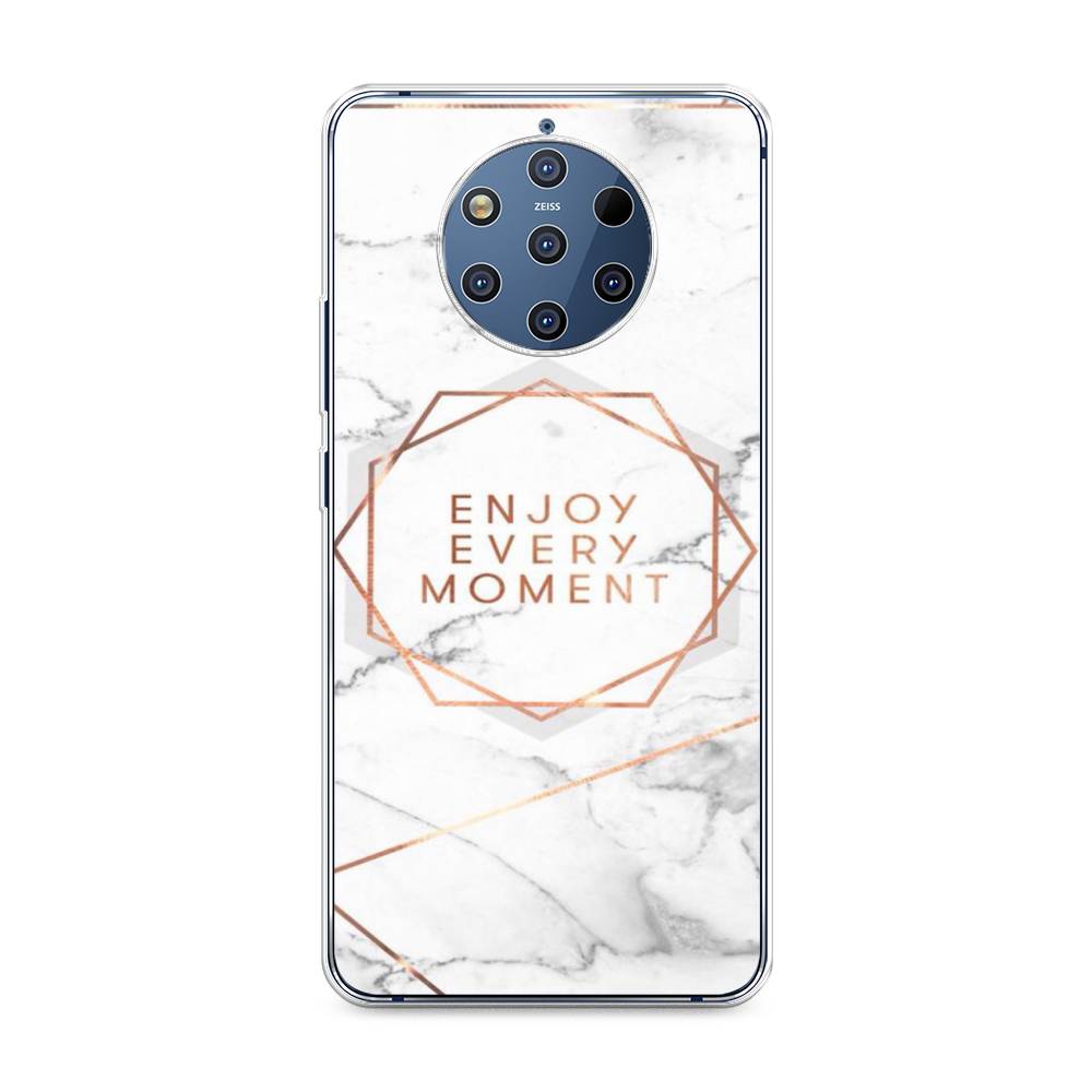 фото Чехол awog "enjoy every moment мрамор" для nokia 9 pureview