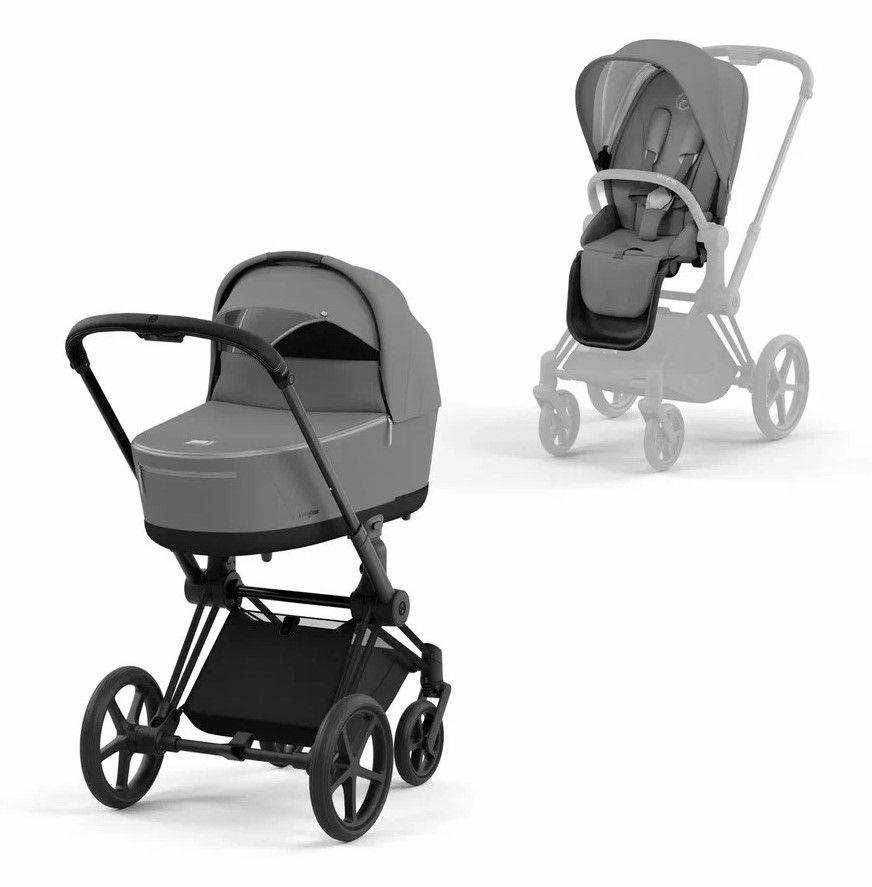 Коляска Cybex Priam IV Matt Black 2в1 (Soho Grey)