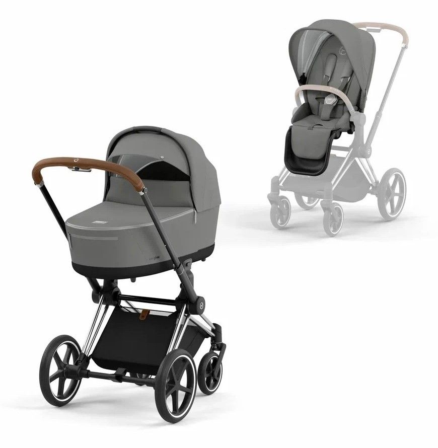 

Коляска Cybex Priam IV Chrome Brown 2в1 (Soho Grey)