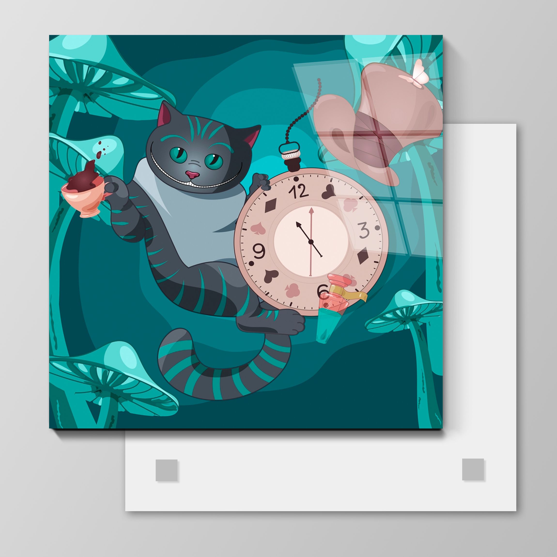 

Картина Чеширский кот 90х90 см на стекле 666842313, 666842313