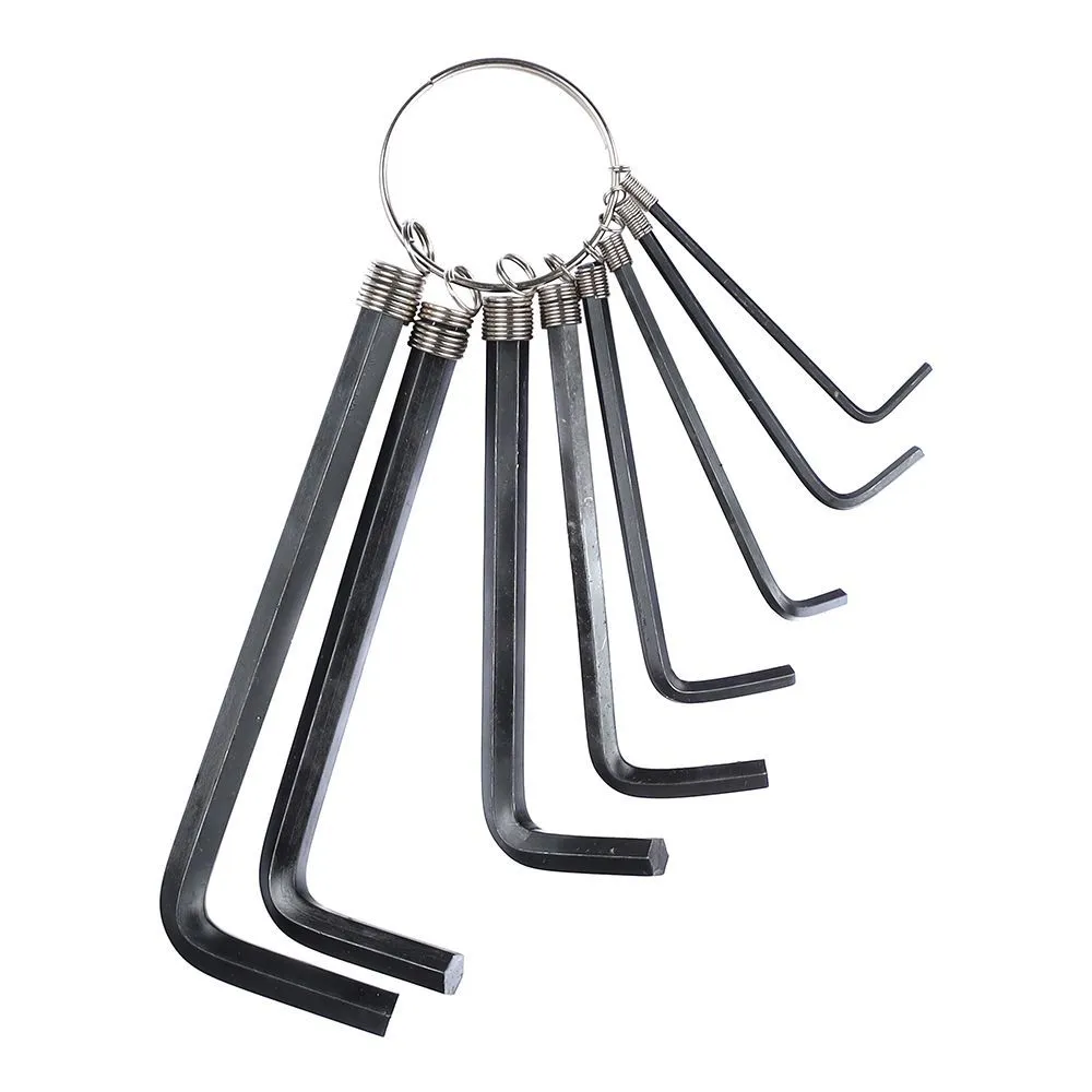 Ключи шестигранные KRONS 1,5-6 мм на кольце 8 шт ключи курс 64173 шестигранные на кольце 10 шт 2 14 мм