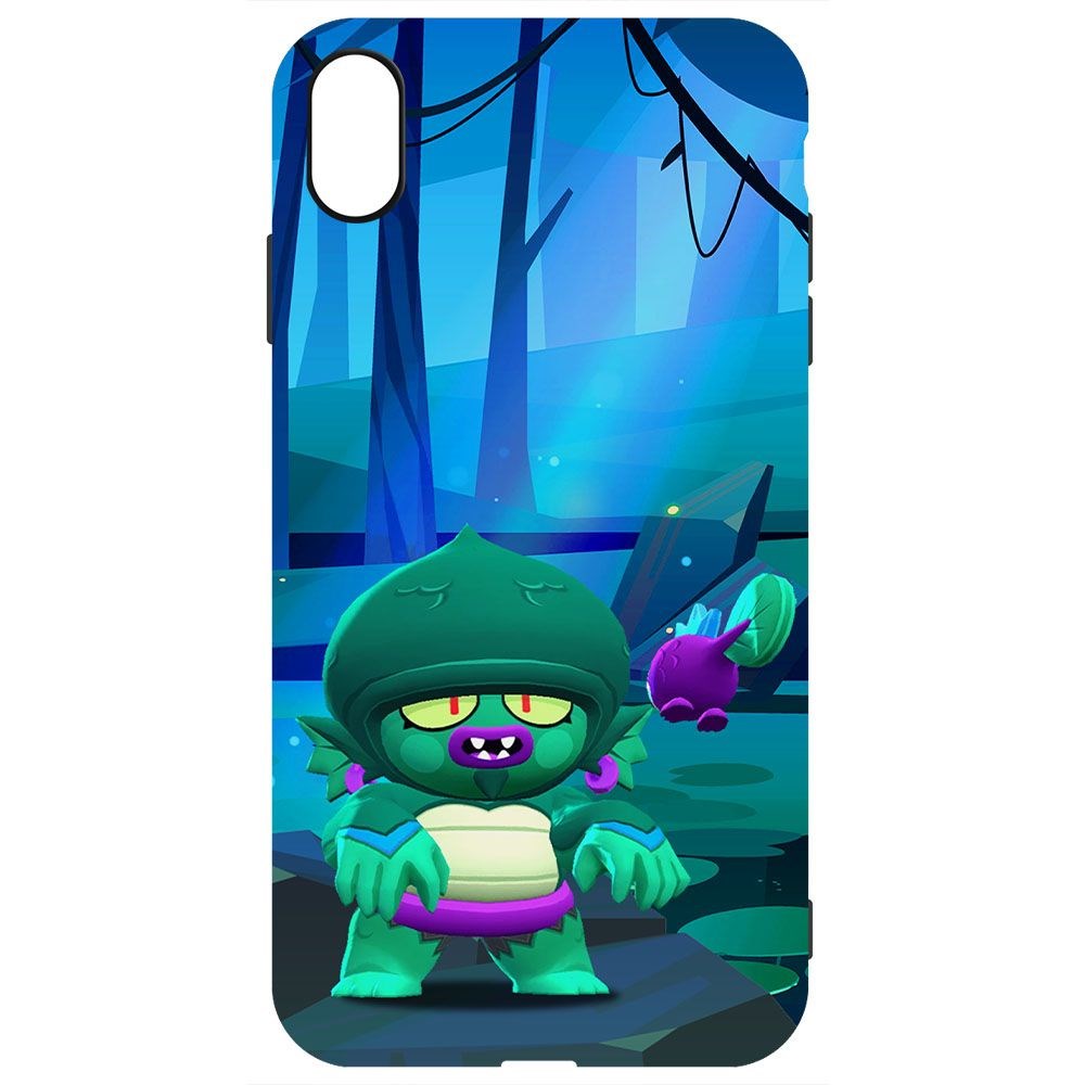 

Чехол-накладка Krutoff Софт Кейс Brawl Stars - Болотный Джин для iPhone XS Max черный