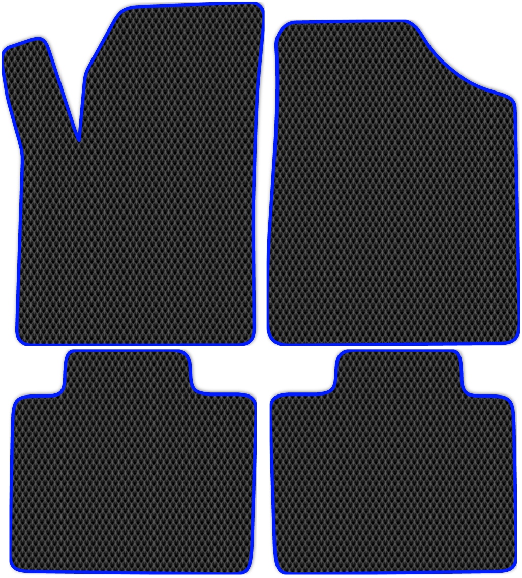 

Коврики ЭВА в салон для Geely Otaka 2005 - 2008, 4 шт. черный, синий кант, 5301-S4NL-H