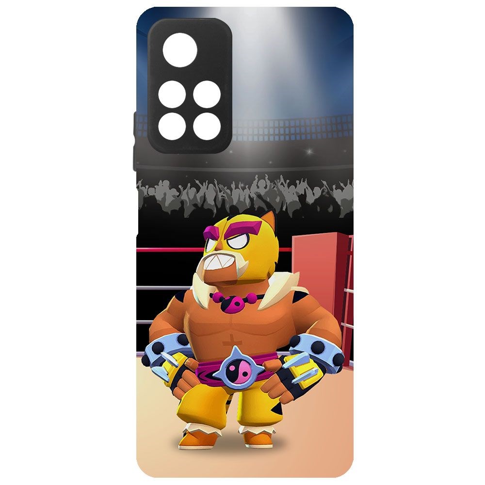 фото Чехол-накладка krutoff софт кейс brawl stars - эль тигро для xiaomi poco m4 pro 5g черный