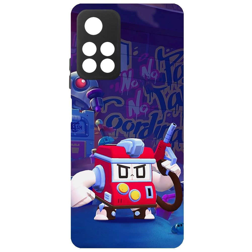 фото Чехол-накладка krutoff софт кейс brawl stars - v8-бит для xiaomi poco m4 pro 5g черный