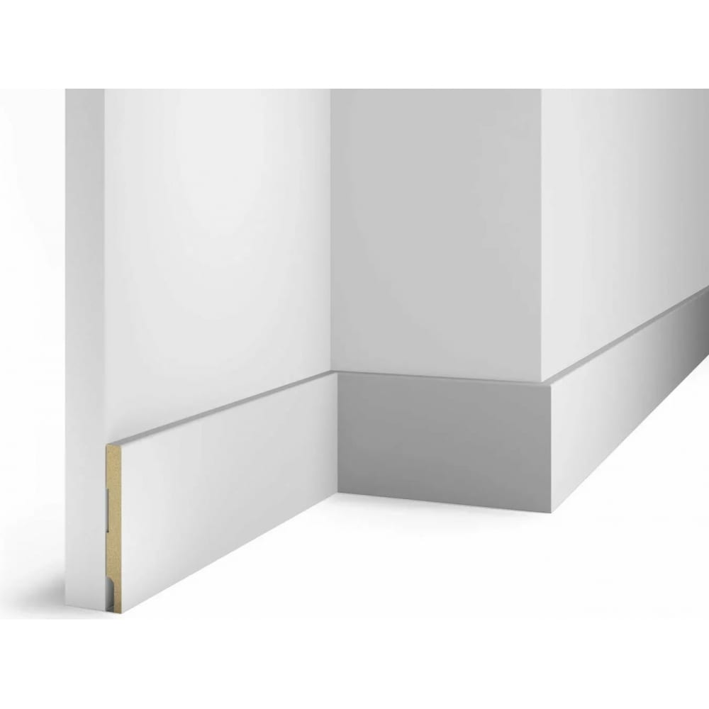 

Плинтус COSCA DECOR AP73 под покраску, белый, 95x10x2400 мм, МДФ СПБ098261
