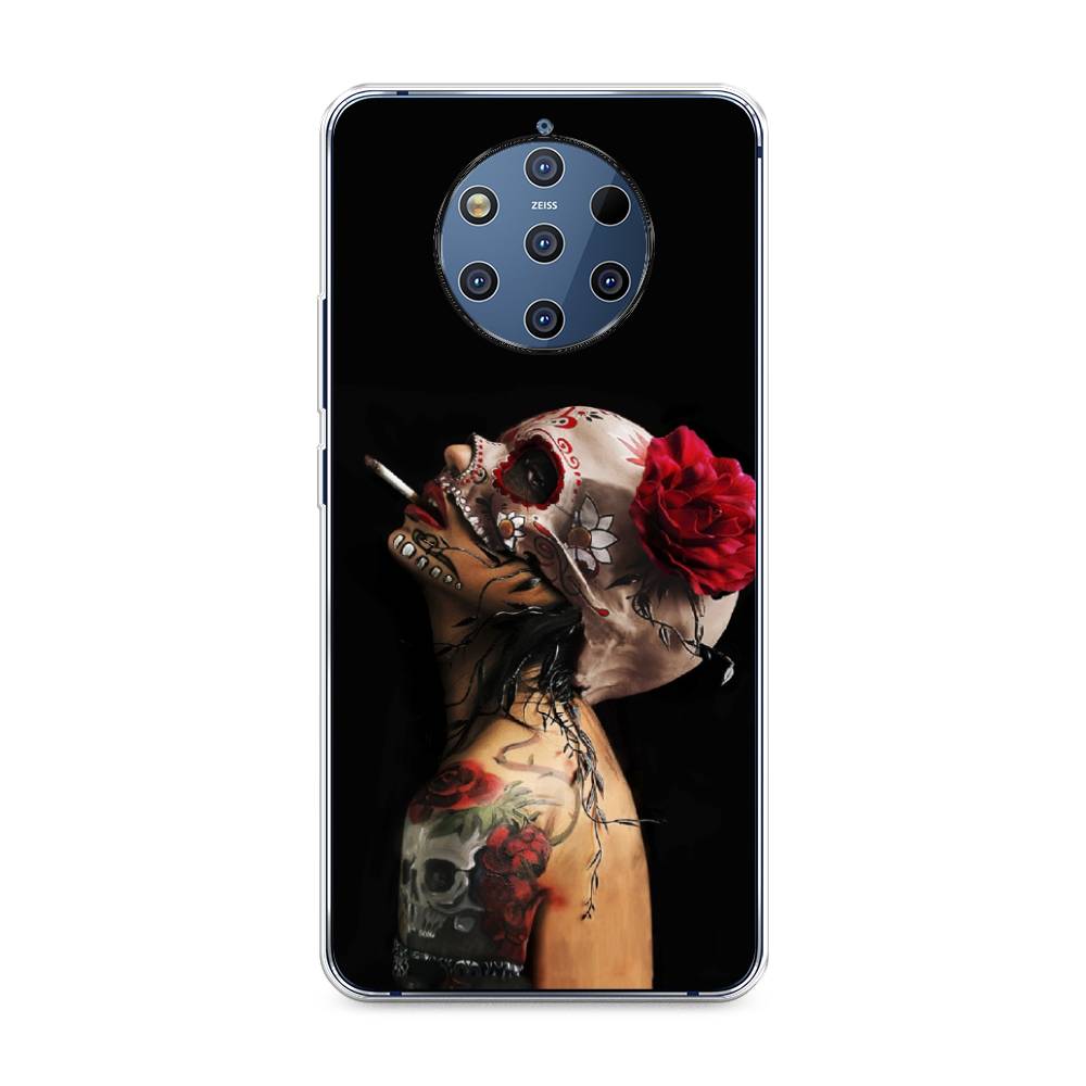 

Чехол Awog на Nokia 9 PureView / Нокиа 9 PureView "Девушка с черепом", 122350-9