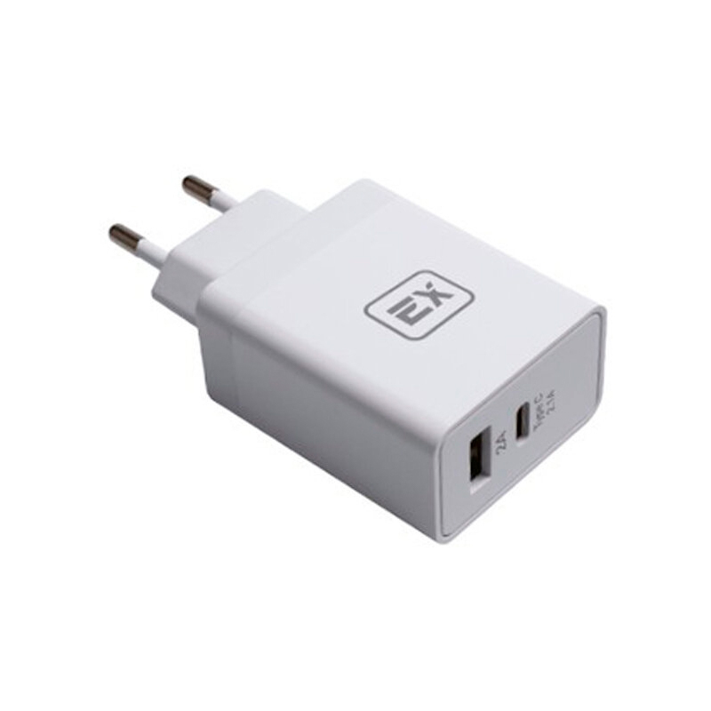 фото Сетевое зарядное устройство exployd sonder 1xusb 1xtype-c 4.1a white ex-z-439