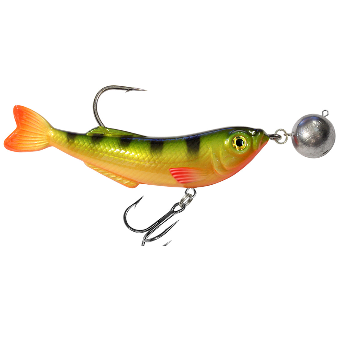 

Воблер AQUA JIG-DOK с чебурашкой 94mm, цвет 048 (окунь), 2 штуки, Желтый;зеленый;черный, Jig-Dok