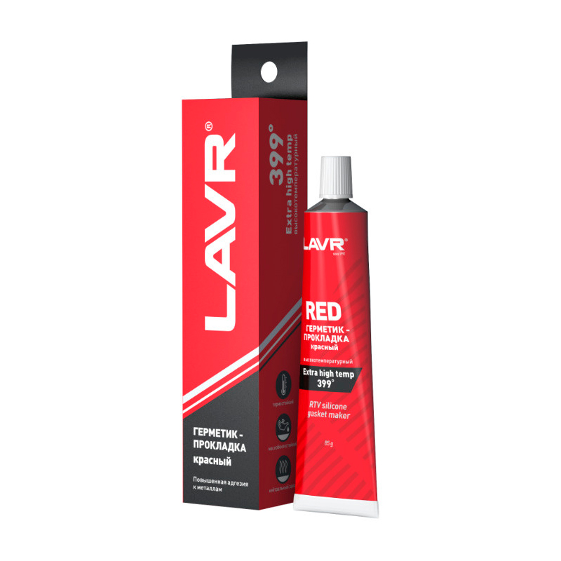 

Герметик прокладка LAVR Red Rtv Silicone gaket Make, Красный