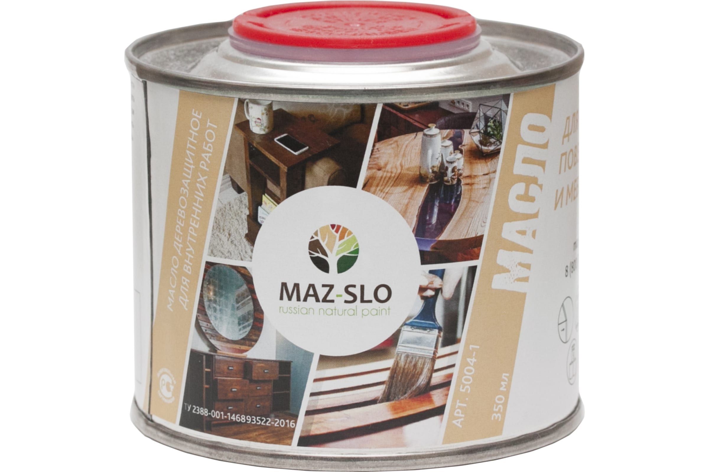 фото Масло для рабочих поверхностей и мебели maz-slo цвет асфальт 0.35л 8075383