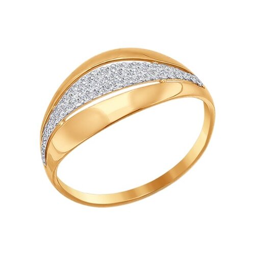

Кольцо из золота р. 19 SOKOLOV 016654, фианит, 016654
