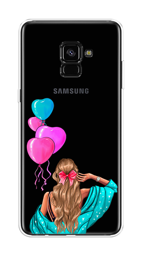 

Чехол Awog на Samsung Galaxy A8 + "День Рождения", Голубой;розовый;бежевый, 25550-7
