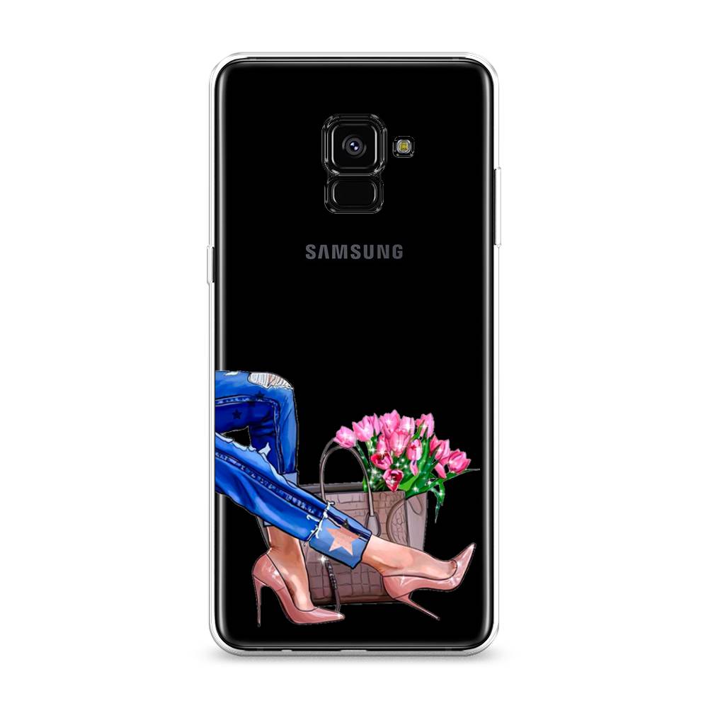 

Чехол Awog на Samsung Galaxy A8 + "Каблучки", Голубой;коричневый;розовый, 25550-7