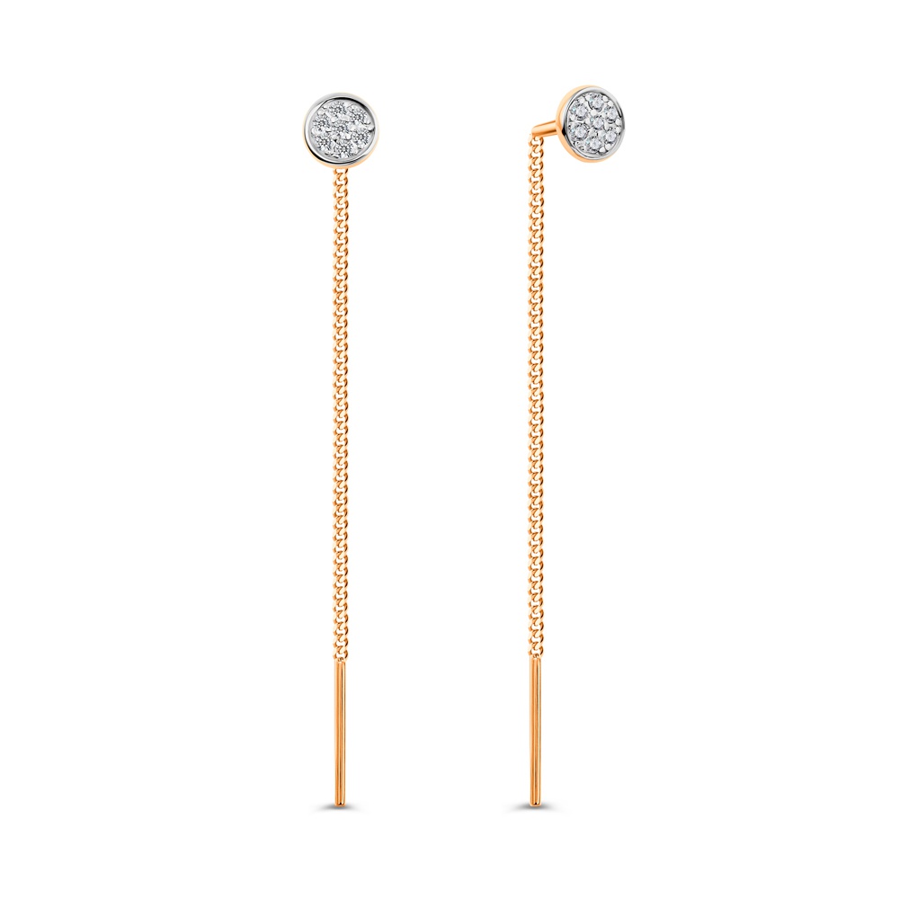 

Серьги из золота 585Gold 302007066, фианит, 302007066