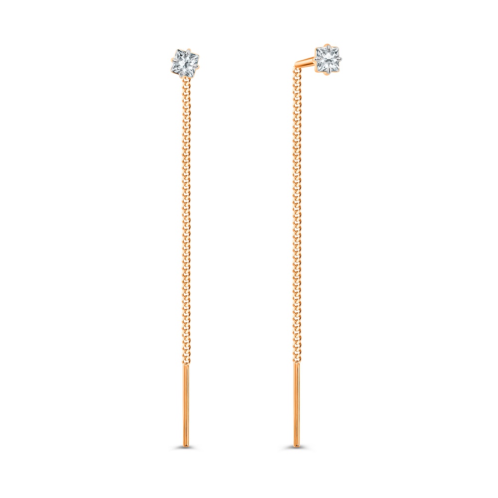 

Серьги из золота 585Gold 302007057, фианит, 302007057
