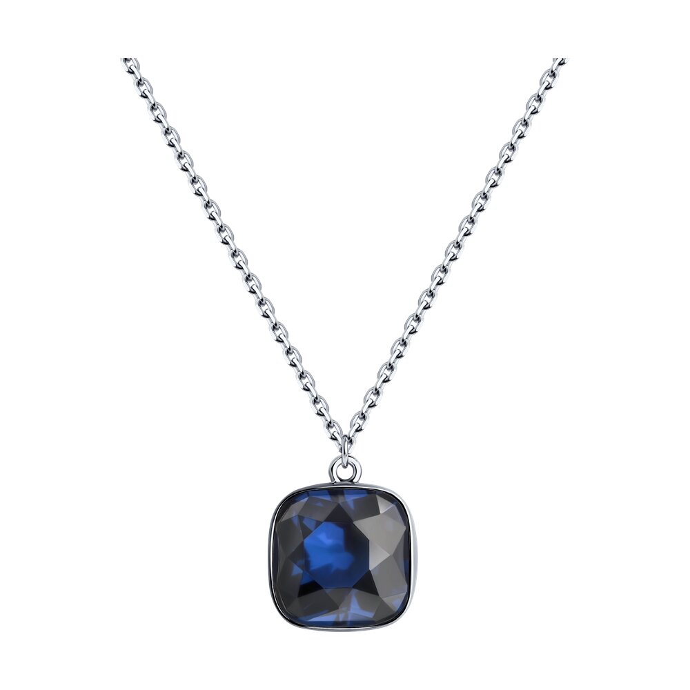 

Колье из серебра 40 см SOKOLOV 94071029, фианит, 94071029