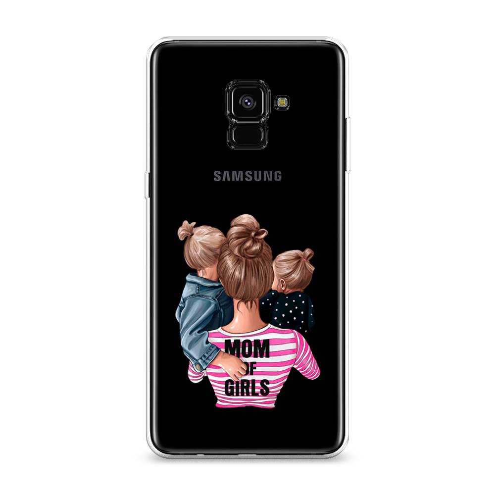 

Чехол Awog на Samsung Galaxy A8 + "Mom of Girls", Синий;розовый;черный, 25550-6