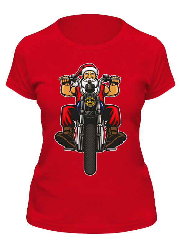 Футболка женская Printio Santa moto красная XL