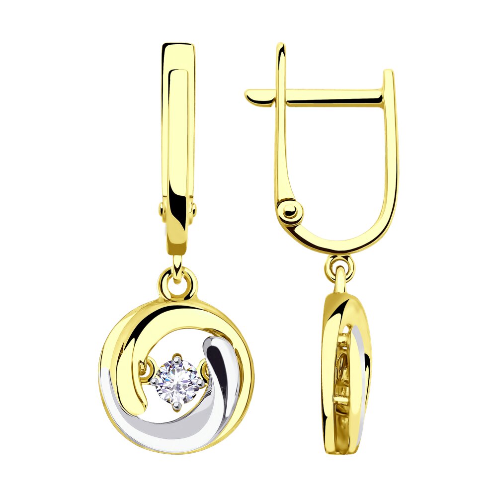 

Серьги из желтого золота SOKOLOV 028657-2, фианит, 028657-2