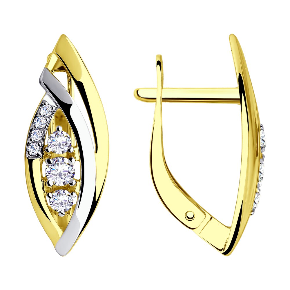 

Серьги из желтого золота SOKOLOV 028137-2, фианит, 028137-2