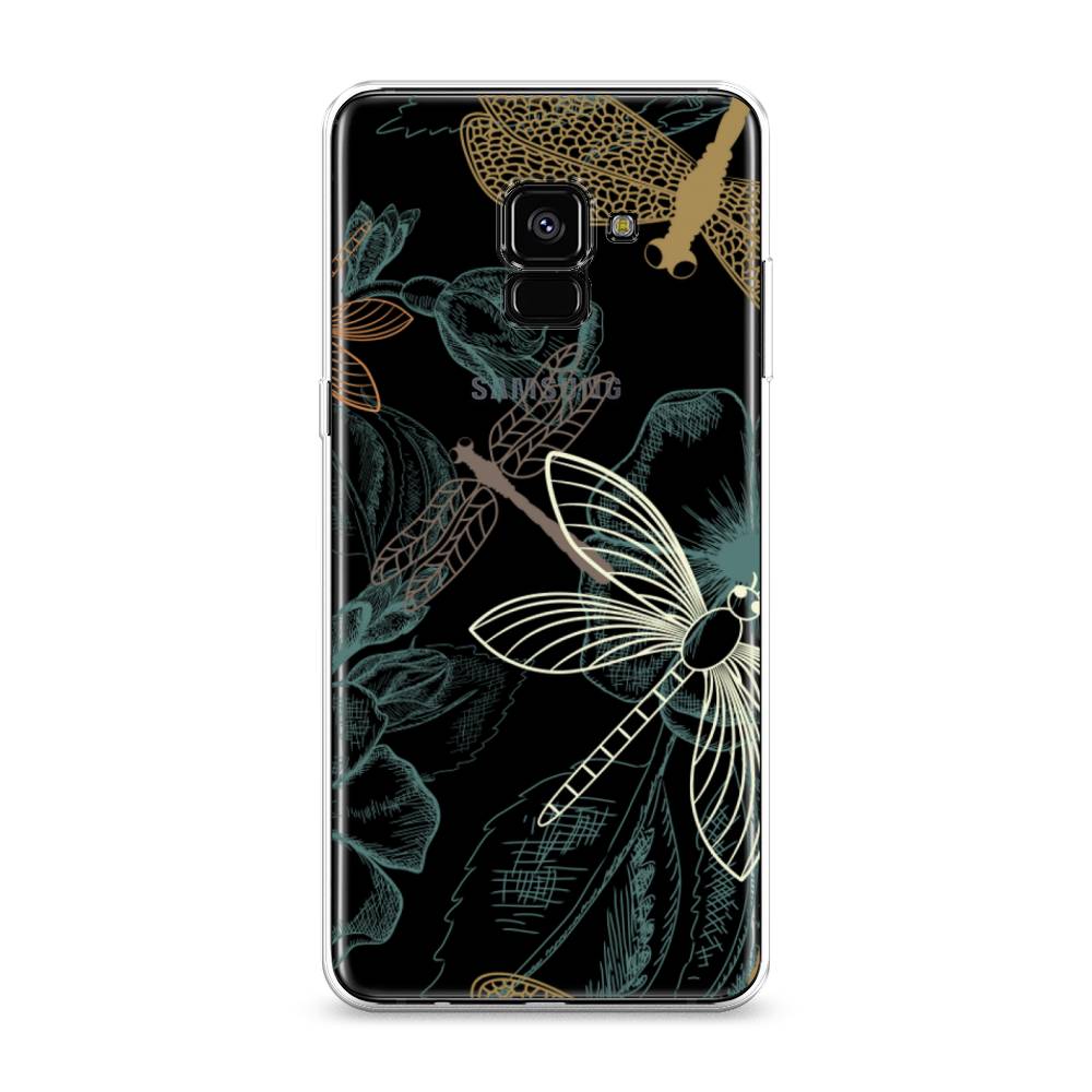 

Чехол Awog на Samsung Galaxy A8 + "Тени стрекоз", Коричневый;зеленый;белый, 25550-8