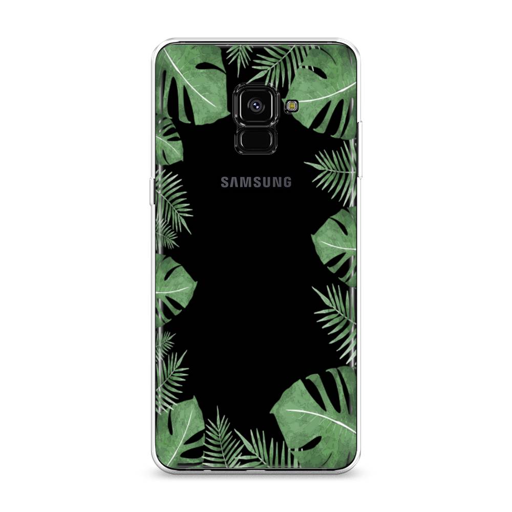 

Чехол Awog на Samsung Galaxy A8 + "Листья папоротника рамка", Зеленый, 25550-8