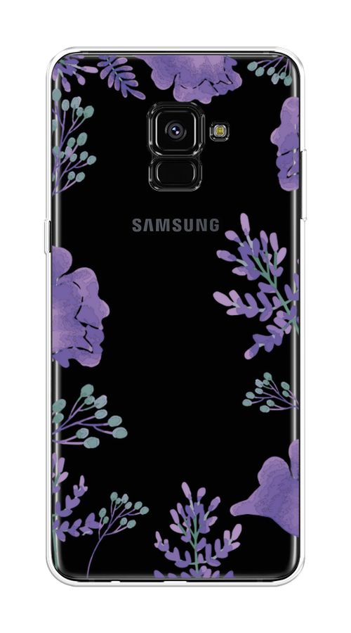 

Чехол Awog на Samsung Galaxy A8 + "Сиреневая цветочная рамка", Прозрачный;фиолетовый, 25550-8