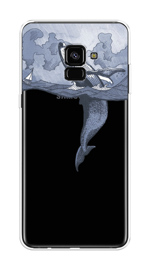 

Чехол Awog на Samsung Galaxy A8 + "Два измерения", Голубой;черный;прозрачный, 25550-7