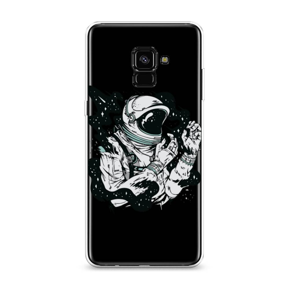 

Чехол Awog на Samsung Galaxy A8 + "Космонавт арт", Черный;белый;прозрачный, 25550-7