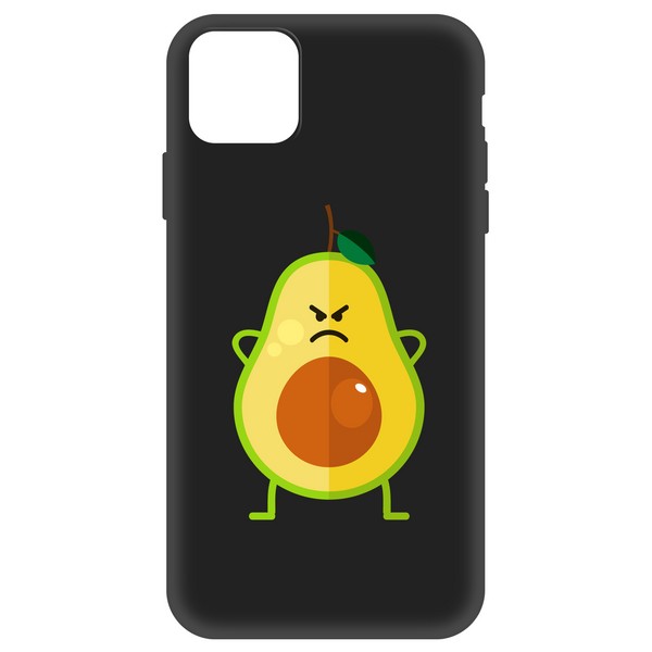 фото Чехол-накладка krutoff soft case авокадо сердитый для apple iphone 11 pro max