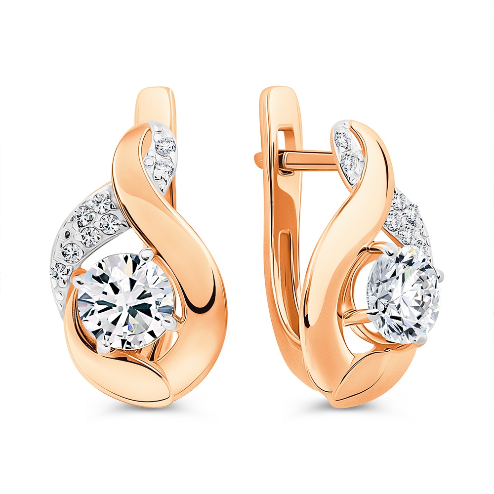 

Серьги из золота 585Gold 102009139, муассанит, 102009139