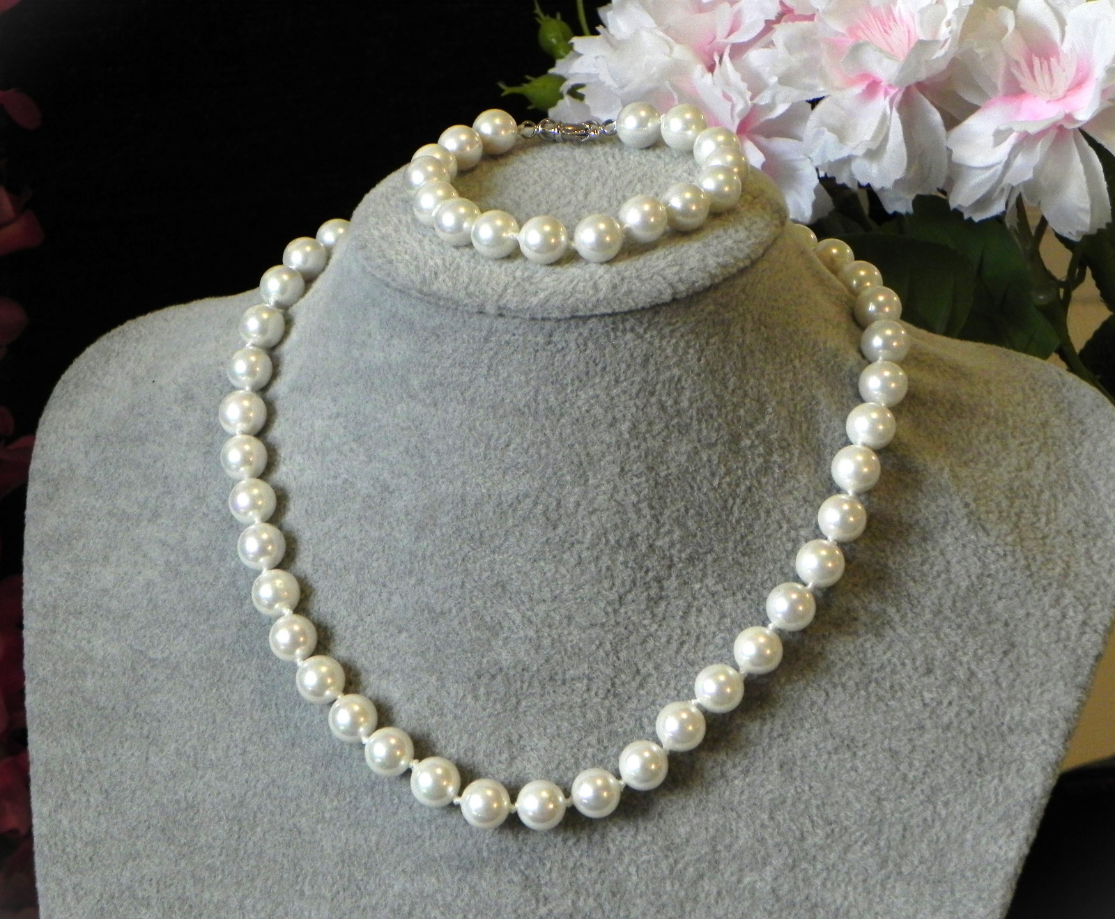 

Колье+серьги из бижутерного сплава NoBrand Italian Pearl Lux, искусственный жемчуг, Italian Pearl Lux