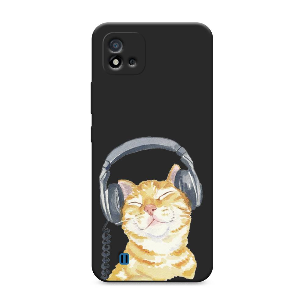 

Матовый силиконовый чехол "Кот меломан" на Realme C11 (2021), Кот меломан