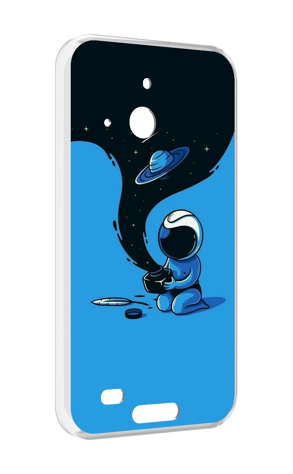 

Чехол MyPads космос из черной краски для Oukitel WP20 / WP20 Pro, Прозрачный, Tocco
