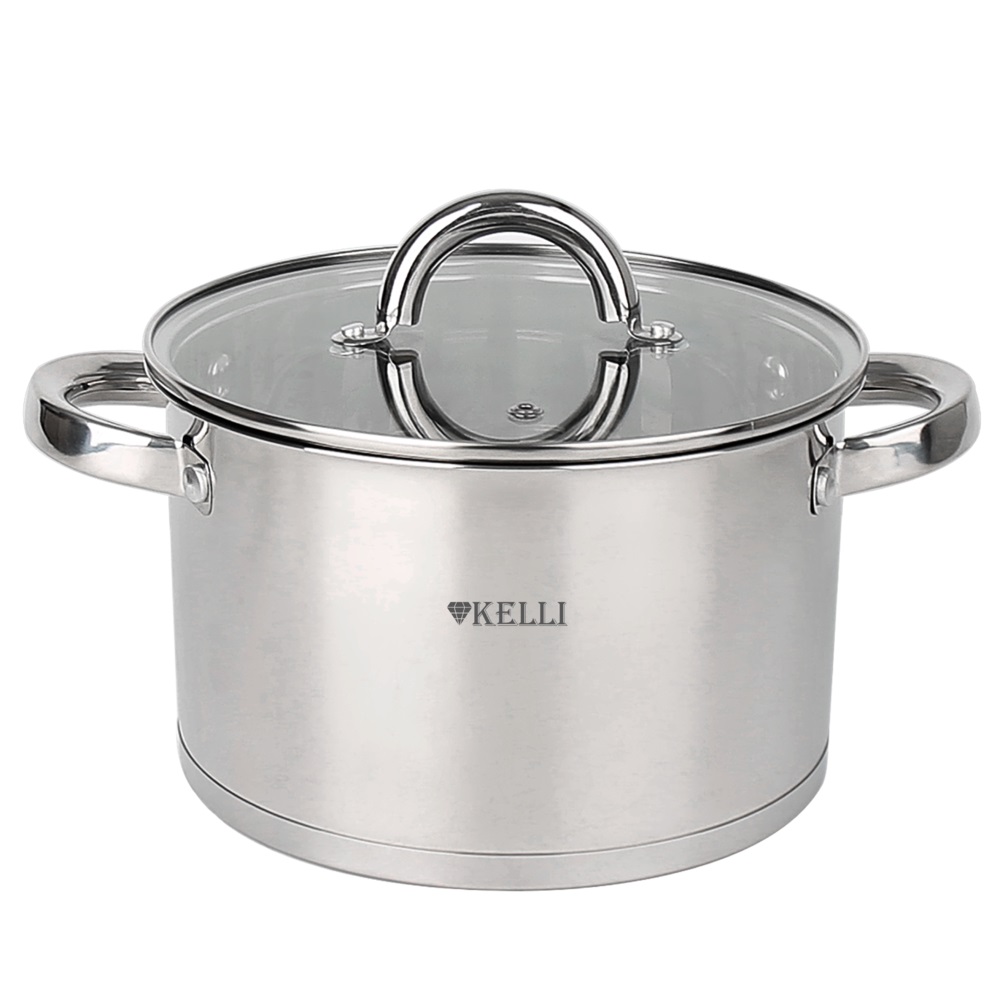 

Кастрюля Kelli KL-4700-20 объем 3,5 л нержавейка, Серебристый, KL-4700-20
